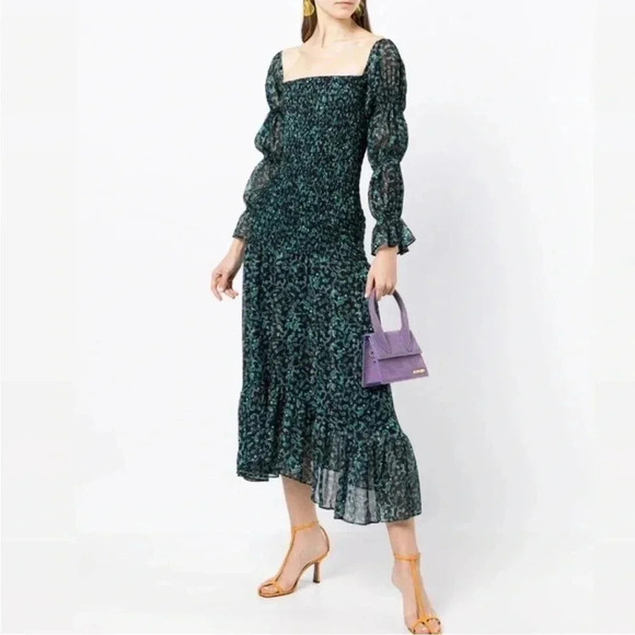 Misa Rashida Smocked midi dress - Picture 1 of 11